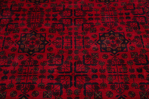 Khan Mohammadi Red Hand Knotted 50 X 68 Area Rug 700-145722 Image 3