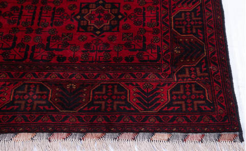 Khan Mohammadi Red Hand Knotted 50 X 68 Area Rug 700-145722 Image 4