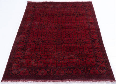 Khan Mohammadi Red Hand Knotted 411 X 66 Area Rug 100-145723 Image 1