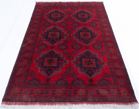Khan Mohammadi Red Hand Knotted 42 X 64 Area Rug 700-145729 Image 1