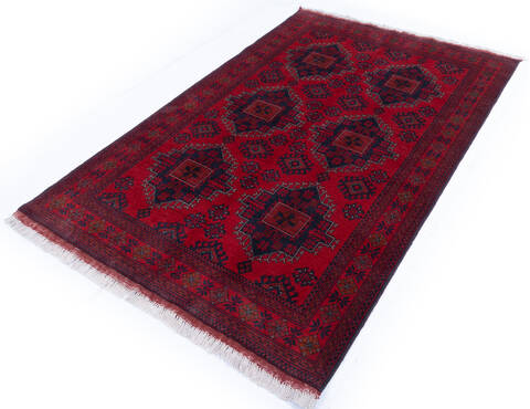 Khan Mohammadi Red Hand Knotted 42 X 64 Area Rug 700-145729 Image 2