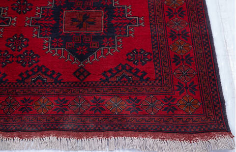 Khan Mohammadi Red Hand Knotted 42 X 64 Area Rug 700-145729 Image 4