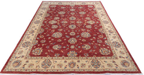 Chobi Red Hand Knotted 100 X 135 Area Rug 700-145730 Image 1