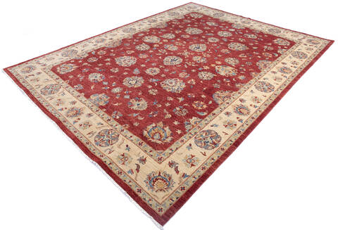 Chobi Red Hand Knotted 100 X 135 Area Rug 700-145730 Image 2