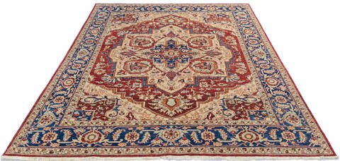 Chobi Red Hand Knotted 82 X 98  Area Rug 700-145731 Image 1