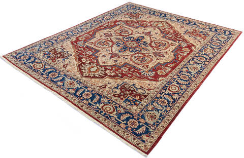 Chobi Red Hand Knotted 82 X 98  Area Rug 700-145731 Image 2