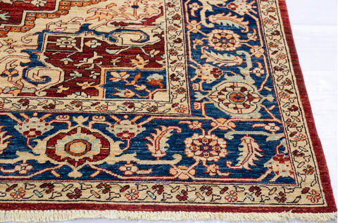 Chobi Red Hand Knotted 82 X 98  Area Rug 700-145731 Image 4