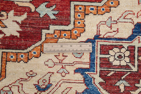 Chobi Red Hand Knotted 82 X 98  Area Rug 700-145731 Image 6