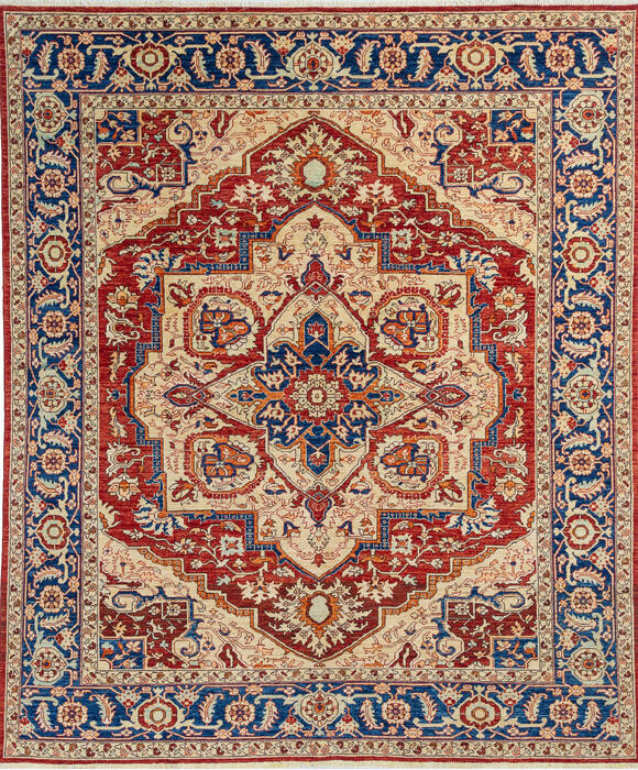 Chobi Red Hand Knotted 82 X 98  Area Rug 700-145731 Image 0