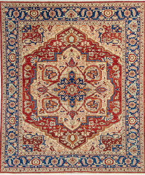 Chobi Red Hand Knotted 8'2" X 9'8"  Area Rug 700-145731
