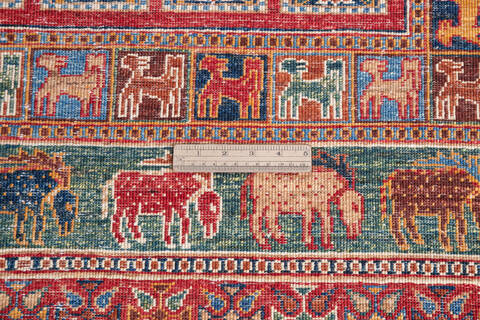Chobi Red Hand Knotted 68 X 96 Area Rug 700-145733 Image 6