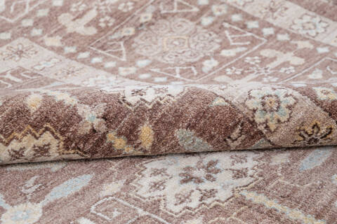 Chobi Brown Hand Knotted 80 X 101 Area Rug 700-145734 Image 5