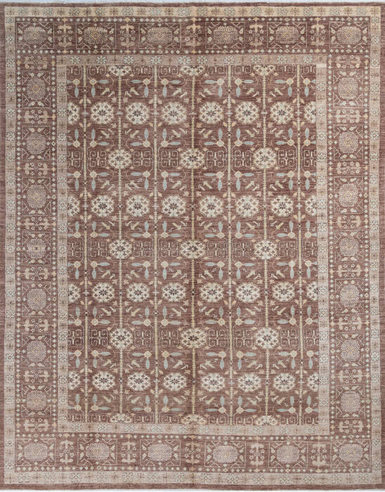 Chobi Brown Hand Knotted 80 X 101 Area Rug 700-145734 Image 0