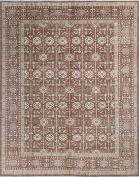 Chobi Brown Hand Knotted 8'0" X 10'1"  Area Rug 700-145734