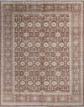 Chobi Brown Hand Knotted 8'0" X 10'1"  Area Rug 700-145734