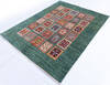 Chobi Green Hand Knotted 410 X 62  Area Rug 700-145736 Thumb 2