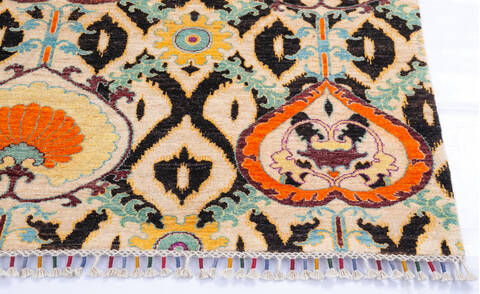 Chobi Yellow Hand Knotted 59 X 710 Area Rug 700-145737 Image 4