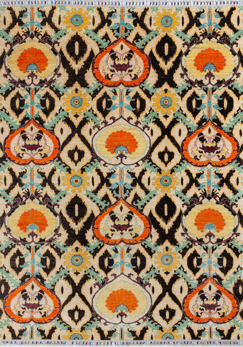 Chobi Yellow Hand Knotted 59 X 710 Area Rug 700-145737 Image 0