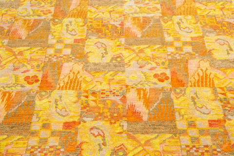 Chobi Yellow Hand Knotted 62 X 86 Area Rug 700-145738 Image 3