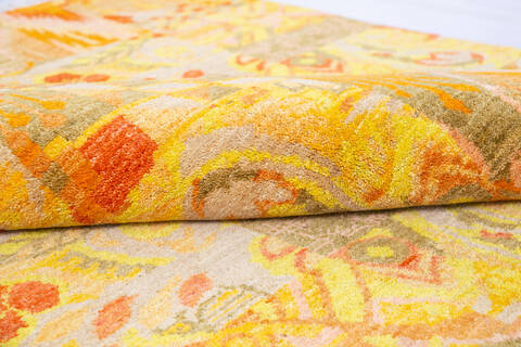 Chobi Yellow Hand Knotted 62 X 86 Area Rug 700-145738 Image 5