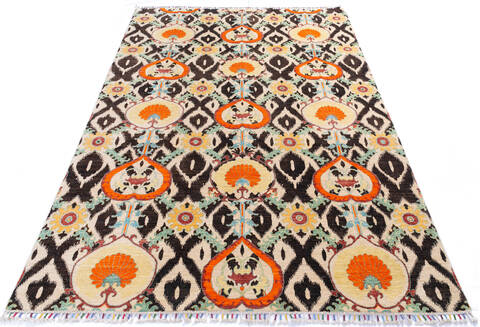 Chobi Yellow Hand Knotted 69 X 97 Area Rug 700-145742 Image 1