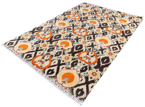 Chobi Yellow Hand Knotted 69 X 97 Area Rug 700-145742 Image 2