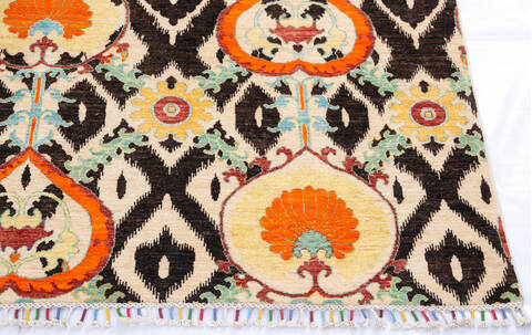 Chobi Yellow Hand Knotted 69 X 97 Area Rug 700-145742 Image 4