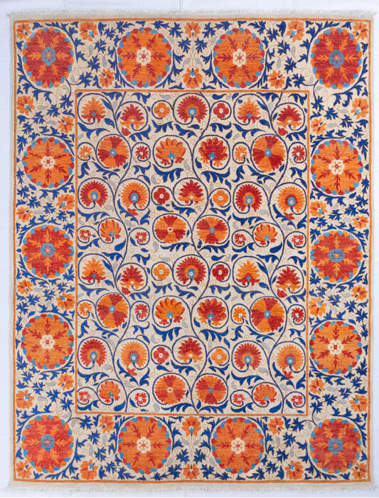 Chobi Beige Hand Knotted 82 X 106 Area Rug 700-145745 Image 0