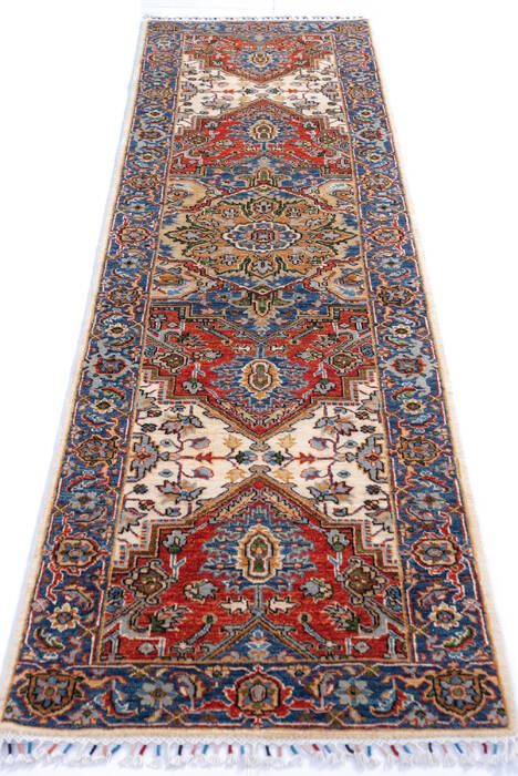 Chobi Red Runner Hand Knotted 29 X 911 Area Rug 700-145748 Image 1