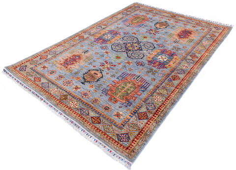 Chobi Grey Hand Knotted 55 X 710 Area Rug 700-145752 Image 2