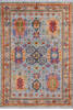 Chobi Grey Hand Knotted 55 X 710  Area Rug 700-145752 Thumb 0