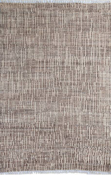 Moroccan Grey Hand Knotted 5'6" X 8'2"  Area Rug 700-145759