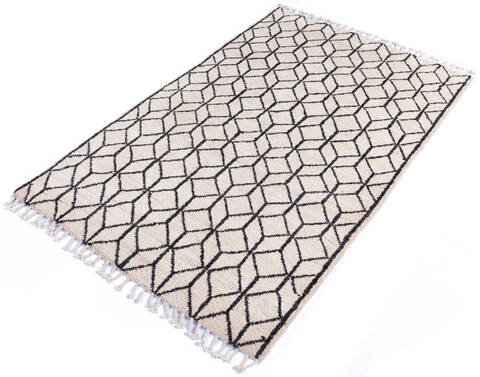 Moroccan White Hand Knotted 41 X 63 Area Rug 700-145761 Image 2