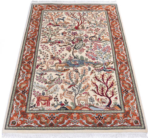 Pak-Persian White Hand Knotted 40 X 62 Area Rug 700-145763 Image 1