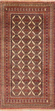 Baluch Yellow Hand Knotted 3'1" X 6'1"  Area Rug 700-145764