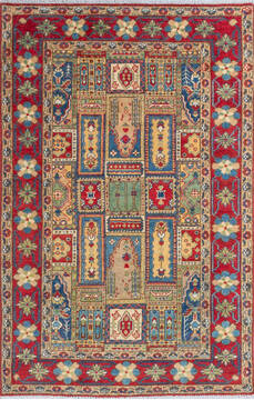 Kazak Multicolor Hand Knotted 3'10" X 5'10"  Area Rug 700-145766