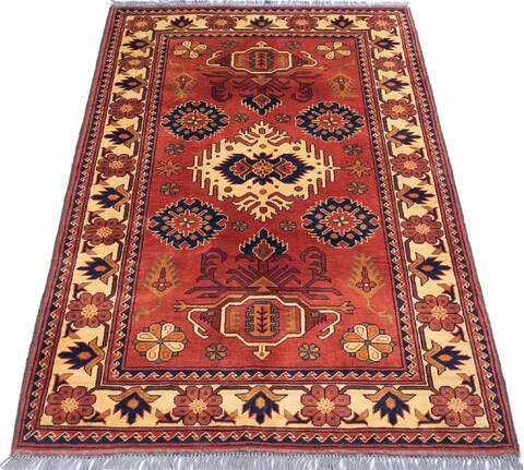 Khan Mohammadi Red Hand Knotted 40 X 61 Area Rug 700-145769 Image 1