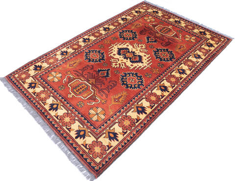 Khan Mohammadi Red Hand Knotted 40 X 61 Area Rug 700-145769 Image 2