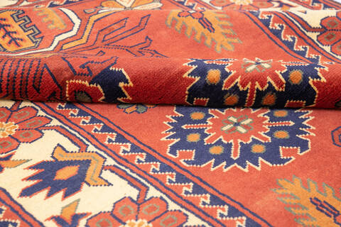 Khan Mohammadi Red Hand Knotted 40 X 61 Area Rug 700-145769 Image 5