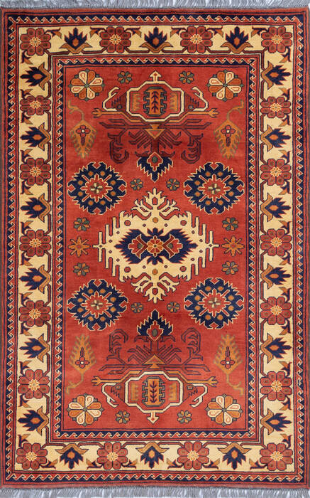 Khan Mohammadi Red Hand Knotted 40 X 61 Area Rug 700-145769 Image 0