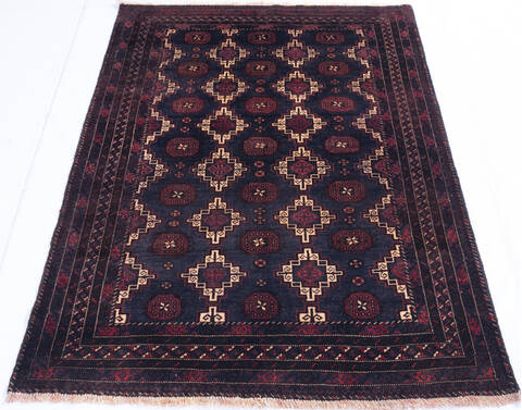 Baluch Blue Hand Knotted 45 X 63 Area Rug 700-145771 Image 1