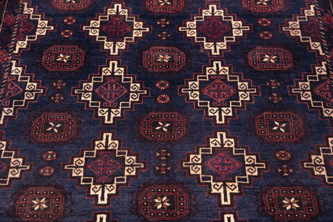 Baluch Blue Hand Knotted 45 X 63 Area Rug 700-145771 Image 3