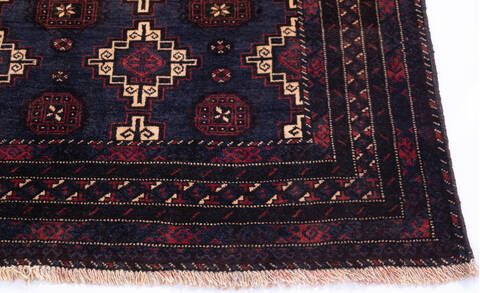 Baluch Blue Hand Knotted 45 X 63 Area Rug 700-145771 Image 4