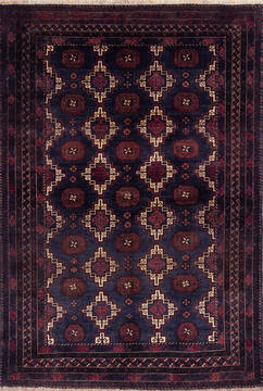 Baluch Blue Hand Knotted 4'5" X 6'3"  Area Rug 700-145771