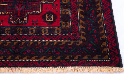 Baluch Red Hand Knotted 36 X 62 Area Rug 700-145773 Image 4