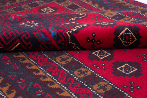 Baluch Red Hand Knotted 36 X 62 Area Rug 700-145773 Image 5