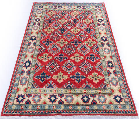 Kazak Red Hand Knotted 40 X 64 Area Rug 700-145783 Image 1