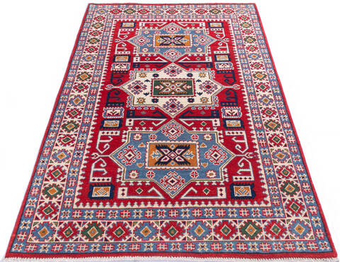 Kazak Red Hand Knotted 40 X 510 Area Rug 700-145785 Image 1