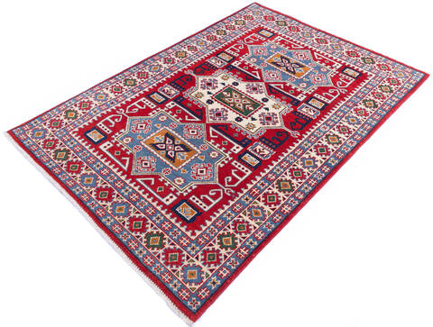 Kazak Red Hand Knotted 40 X 510 Area Rug 700-145785 Image 2