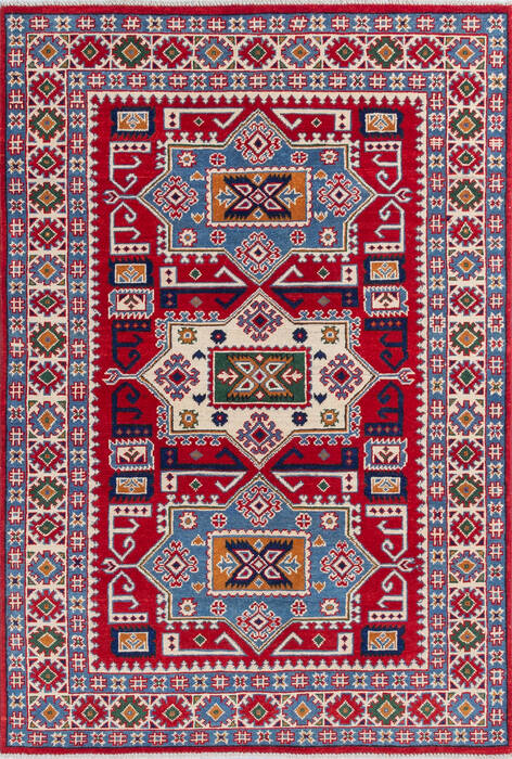 Kazak Red Hand Knotted 40 X 510 Area Rug 700-145785 Image 0